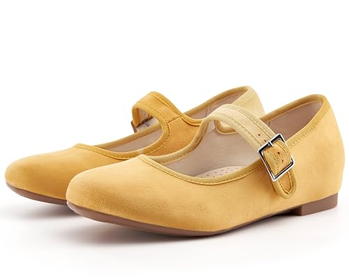 Mary Jane Shoes Women Slip on Ballet Flat Dressy Comfortable Round Toe Black Flats Shoes Ankle Strap Flats for Women