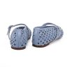 Women's Woven Mary Jane Flats - Mesh Ballet Flats with Adjustable Double Metal Buckle Strap and Round Toe