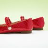Mary Jane Flats for Women | Square Toe Ballet Flats with Pearl Strap | Comfortable Dress Shoes for Work, Wedding, Party & Daily