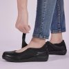 41bSRd3z21L.jpg Women's Flat Mary Jane Shoes Black Leather Oxford Shoes for Women - Comfortable Slip-On Leather Loafers