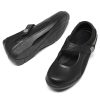 41dFgL80L.jpg Women's Flat Mary Jane Shoes Black Leather Oxford Shoes for Women - Comfortable Slip-On Leather Loafers