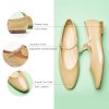 Women's Mary Jane Flats | Almond Toe Flats for Women | Leather Ballet Flats with Strap | Fashion Comfortable Work & Casual Shoes