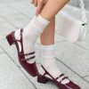 Womens Mary Jane Chunky Low Heels Slingback Pumps Closed Square Toe Wedding Dress Shoes