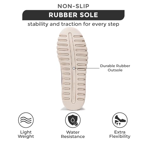 Genuine Leather Loafers for Women – Memory Foam Insoles Slip On Shoes for Women – Lightweight Womens Shoes – Non Slip Womens