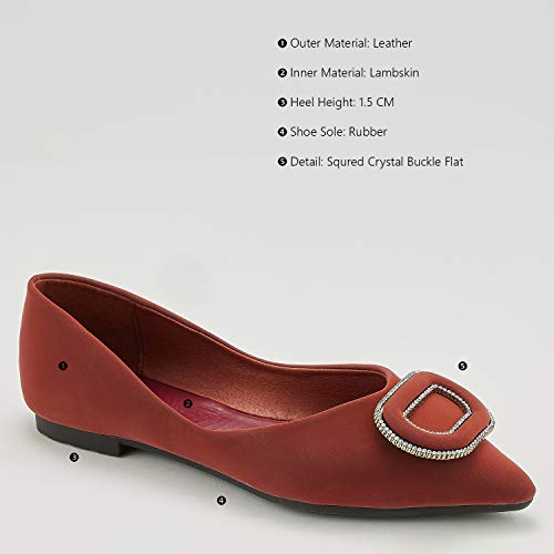 41fF2IdMGL.jpg Women's Flats Pointed Toe Flats for Women Designer Ballet Flats Leather Flats Shoes for Women Dressy Casual Work Office Party
