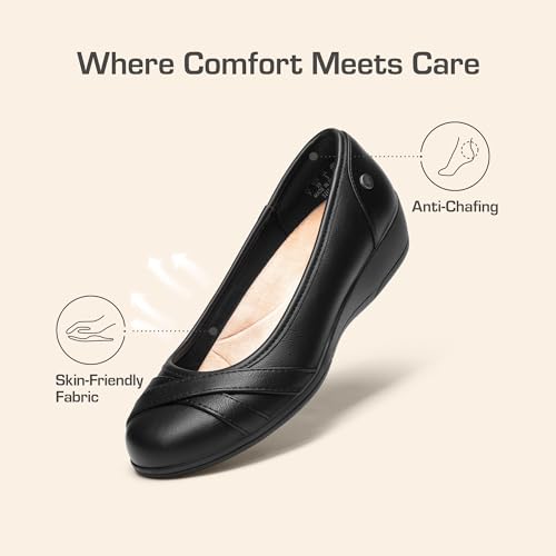 DREAM PAIRS Women's Ballet Flats Business Office Work Dress Shoes Comfortable Dressy Flats for Women