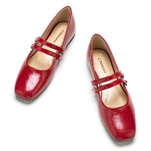 Women's Mary Jane Flats | Closed Toe Mary Jane Shoes for Women | Slip On Mary Janes Ballet Flats | Dress Strap Shoes for Casual