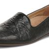 Willa Womens Sleek Leather Casual Slip On M Black Crinkle Nappa - 9 Wide