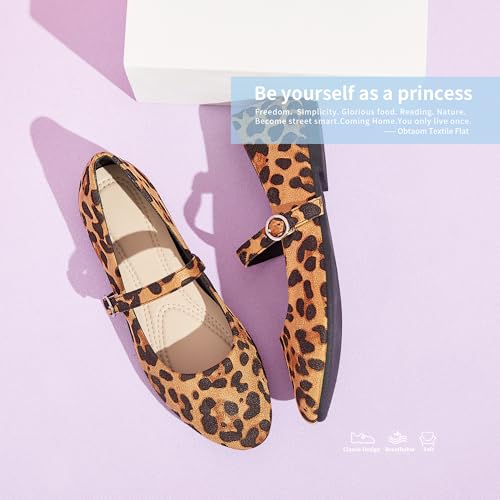 41sp28DWnuL.jpg Mary Jane Flat Shoes Round Toe Ballet Flats for Women Dressy Fabric Business Flats Comfortable Classic Strap Flats for Office