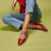 Women's Mary Jane Pumps | Narrow Square Toe Pumps | Work Shoes with Low Block Heel | Daily Wear Leather Shoes