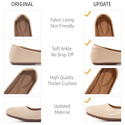 Flats for Women Ballets Shoes: Dress Slip Comfortable Work Flats for 2025 - Casual Ladies Wedding Walking Flat