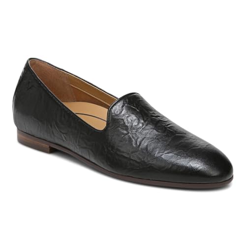 Willa Womens Sleek Leather Casual Slip On M Black Crinkle Nappa - 9 Wide