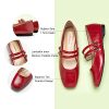 Women's Mary Jane Flats | Closed Toe Mary Jane Shoes for Women | Slip On Mary Janes Ballet Flats | Dress Strap Shoes for Casual