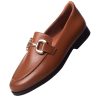 Womens Hands Free Slip On Fashion Classic Casual Comfort Buckle Loafers for Women