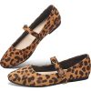 51Q7w4Y7vSL.jpg Mary Jane Flat Shoes Round Toe Ballet Flats for Women Dressy Fabric Business Flats Comfortable Classic Strap Flats for Office