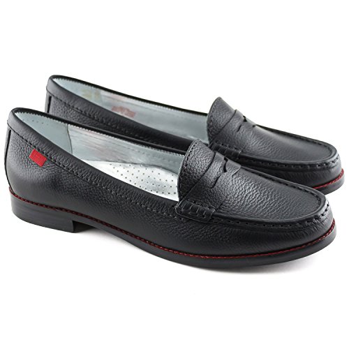 Womens Genuine Leather Comfort Slip on Penny Loafers