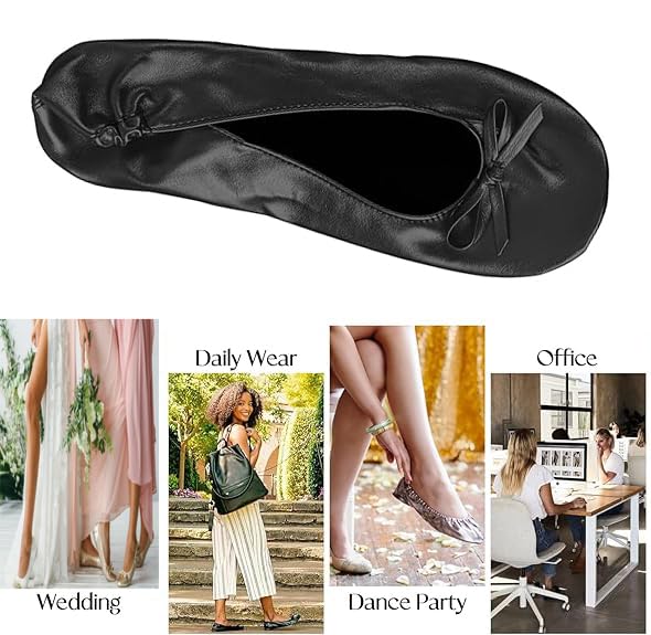 Women's Foldable Dance Shoes Ballet Flats