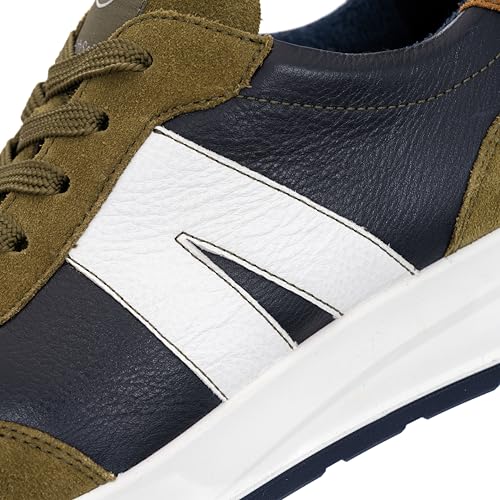 Men's Matteo Sneaker, Herb Blue White Cmel, 10 UK, Herb Blue White Cmel, 11