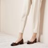 Women's Pump | Square Toe Low Block Heels | Closed Toe Chunky Heels | Leather Low Heel Pumps | Dress Wedding Shoes