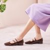 Designer-Inspired Mary Janes | Block Heel Flats w/Memory Foam for Office Attire & Vineyard Visits | Square Toe Comfort | Pair